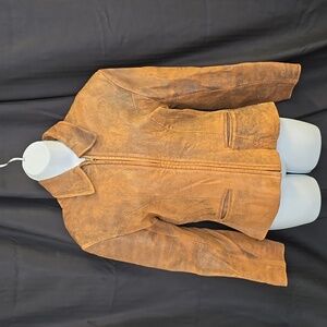 Michael Hoban North Beach Brown Leather Coat NO Size Tag